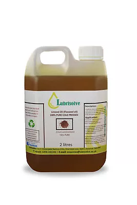 Linseed Oil - 100% Pure Cold Pressed Linseed Oil  - 2 Litres • £13.99