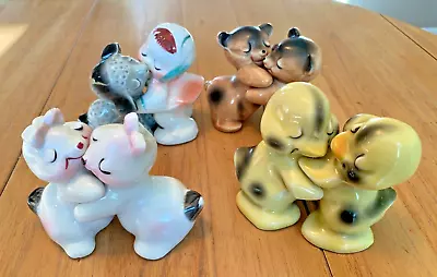 4 Sets Van Tellingen Hugger S&P Salt Pepper Shakers Bear Bunny Duck Mary Lamb • $34