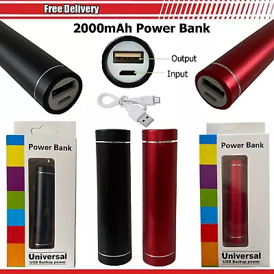 New 2000mAh PowerBank Portable USB Charger For Samsung J2 J3 J4 J5 J6 Plus J7 J8 • £6.95