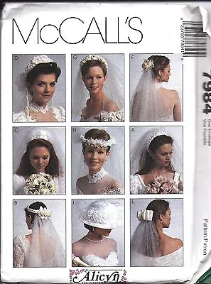 7984 UNCUT McCalls Sewing Pattern 8 Bridal Veils Wedding Headpieces OOP SEW FF • $4.89