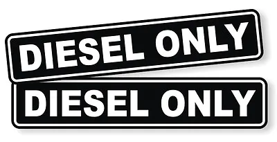$3.58 • Buy 2 Diesel Only Vinyl Decals Stickers / Labels Fuel Door Label Turbo (Pair) Black