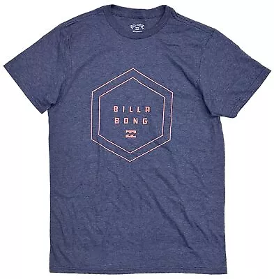 Billabong Men's Trademark Logo Premium Tee T-Shirt In Blue Heather • $17.99