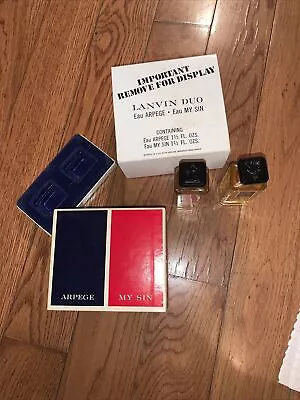 Vintage Gift Set Lanvin Duo My Sin Arpege Perfume • $55