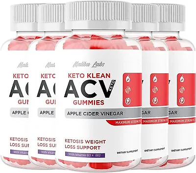 Keto Klean Vitamin B3+B12 Apple Cider Vinegar ACV Gummies 5-Packs • $60.19