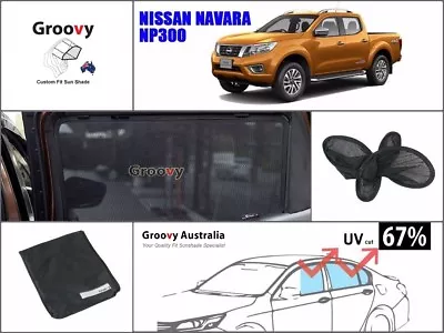 Groovy Car Sun Shades For NISSAN NAVARA. 2 Pieces Rear Door Blind Windows Mesh • $140