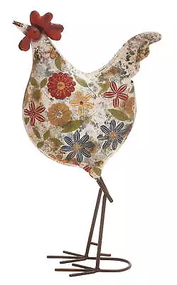 17  Indoor Outdoor Distressed Standing Rooster Garden Sculpture 10  X 5  X 17  • $22.68