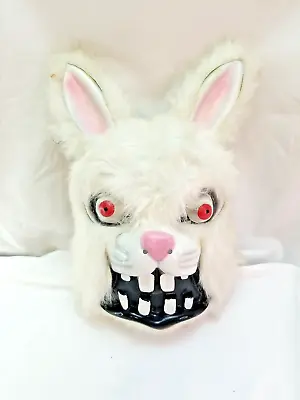 Halloween Rabbit Bunny Mask Cosplay Furry Headgear Costume FullFace Horror Scary • £19.28
