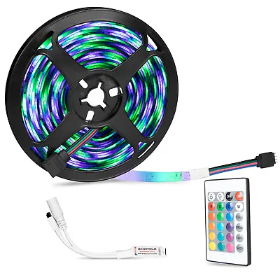 5M Waterproof 2835 RGB RV LED Camper Awning Boat Light Set W/IR Remote 24 Key • $15.98