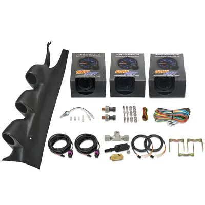 15-21 Ford Mustang Triple Pod Gauge Package W/ Trans Temp Oil & Fuel Pressure • $374.99