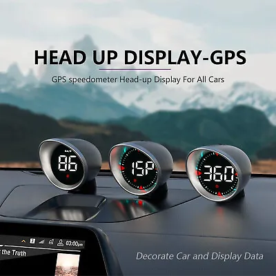 Gps Speedometer HUD Smart Digital Speed Mileage Meter Overspeed For Motorcycle • $18.99