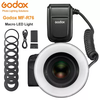 Godox MF-R76 Macro LED Ring Flash Light Close Up Speedlite For Canon Nikon Sony • $174