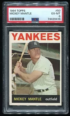 1964 Topps Mickey Mantle #50 - PSA 6 • $720