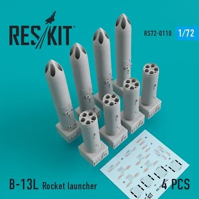 1/72 Reskit RS72-0110 B-13L Rocket Launcher (4 Pcs) (Su MiG-27/29 YAK-130) • $15