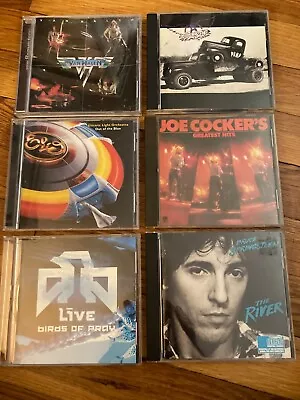 Classic Rock 7 CD Lot - Van HalenAerosmithJoe CockerELOLiveBruce Springstee • $10.50