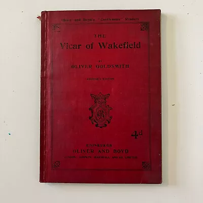 The Vicar Of Wakefield Antique Book Oliver Goldsmith Novel 1905 • £3.72