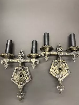 Gothic Style Wall Sconces Double Candle • $899