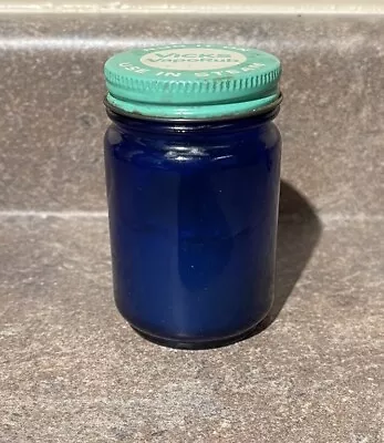 Unopened Cobalt Blue Vicks VapoRub Glass Jar • $40