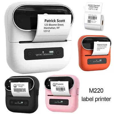 Phomemo M220 Label Printer Barcode Label Maker Sticker Blutooth Machine Lot • $6.50