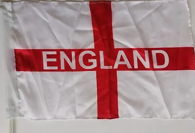 ENGLAND CAR FLAG TWIN PACK - 18  X 12  ( W:45cm X H:30cm ) • £3.99