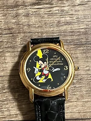 Disneyland Mickey Mouse Disneyana 1995 Convention Watch In Mahogany Box   • $50