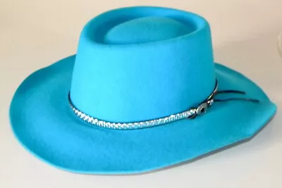 Vintage Dorfman Pacific Cowboy Western Style Hat W/ Silver Multi-Color Band ~ S • $24.99