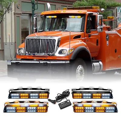 4X 16LEDs 26 Modes Windshield Strobe Light For Tow Trucks Construction Vehicles • $69.99