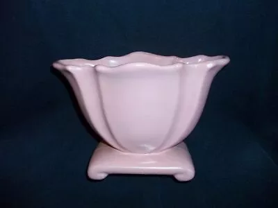 Haeger Rare Vintage 1946 Pink Pottery Fan Vase Planter #3085 • $24.99