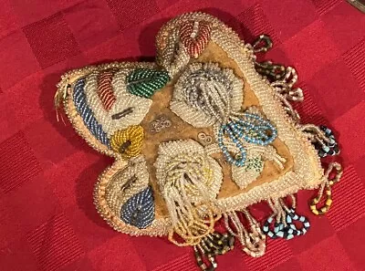 Antique Native American Beaded Pin Cushion Mohawk Indian Glens Falls 1910 • $150