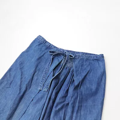 R By 45Rpm 45R Forty Five Indigo Dyed Shirred Denim Skirt 2/Indigo Blue • $72.37