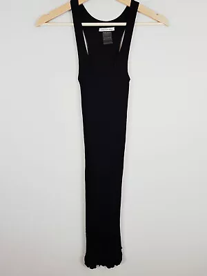 ISABEL MARANT Womens Size L Or 14 / US 10 Black Lena Rib-jersey Tank Dress • $120