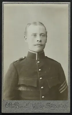 CDV Photo Soldier Phot. Otto Borell Stockholm Sweden (5441) • $6.99