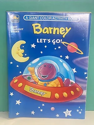 Vtg Golden 1994  Barney The Dinosaur Coloring Color Activity Book NEW • $8.99