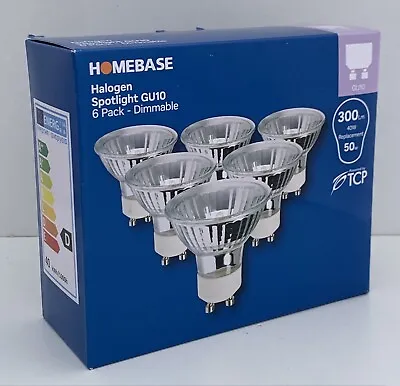 Pack Of 6 GU10 40W 50W Watt Halogen Spotlight Bulbs Dimmable Homebase Light UK • £7.99