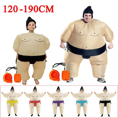 Adult Sumo Inflatable Costume Kids Garment Carnival Party Costume Halloween Suit • $14.99