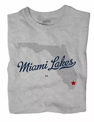 Miami Lakes Florida FL Fla T-Shirt MAP • $19.50