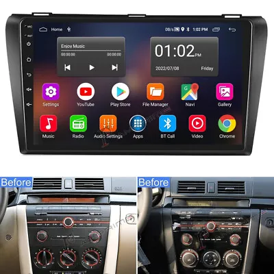 9  For Mazda 3 2004-2009 Android 13 Car GPS Stereo Radio Navi Bluetooth Wifi RDS • $109.99