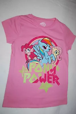 Girls S/S Tee Shirt MY LITTLE PONY  PONY POWER  Rainbow Dash Pinkie Pie XL 14-16 • $16