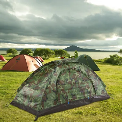 1 Person Instant Up Camping Tent Waterproof Outdoor Hiking Travel With Bag A4Q4 • £16.99