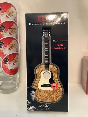 Elvis Illuminated Musical Guitar Ornament - Blue Christmas • $5