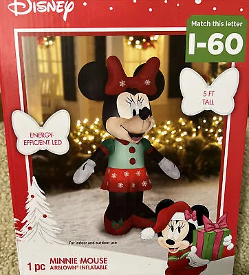 Gemmy Disney 5' Minnie Mouse Airblown Christmas Inflatable • $48