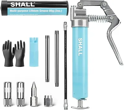 SHALL Mini Grease Gun Small Grease Gun Kit (3.52OZ Capacity 3000PSI) • $15.19