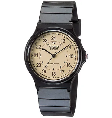 Casio MQ24-9B Classic Analog Watch Black Resin Band Military/Standard Time • $16.55