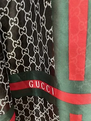 Gucci Scarf Authentic GG Logo Monogram Multicolor Silk • $120