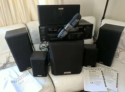 5 PIECE HOME THEATER SET - Kenwood AV Receiver VR-507 - Receiver And Speakers • $100