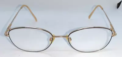 Elle Eyeglass Frames EL2501 Gold W/Beige Accents 52-18-135 • $13.95