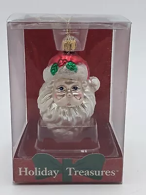 Santa Ornament Glass 2003 Holiday Treasures Brass Key K Mart Vintage  • $24.99