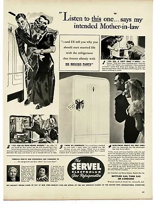 1939 Servel Electrolux Gas Refrigerator Newlyweds Get A Gift Vintage Print Ad • $8.95