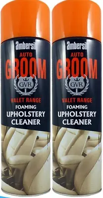 2 X Ambersil Groom Car Interior Seats Carpet Trim Upholstery Foam Cleaner Mat 5* • £13.58