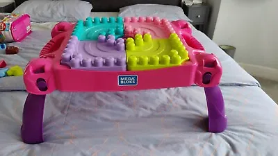 Mega Bloks Build & Learn Table (pink/purple) + 2 Bundles Of Blox  • £30