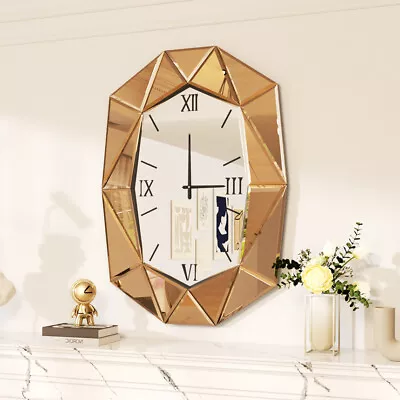 Wisfor Decorative Beveled Mirrored W/ Roman Numerals Clock For Living Room  • $229.90